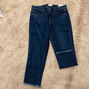 Skinny crop mid rise jeans